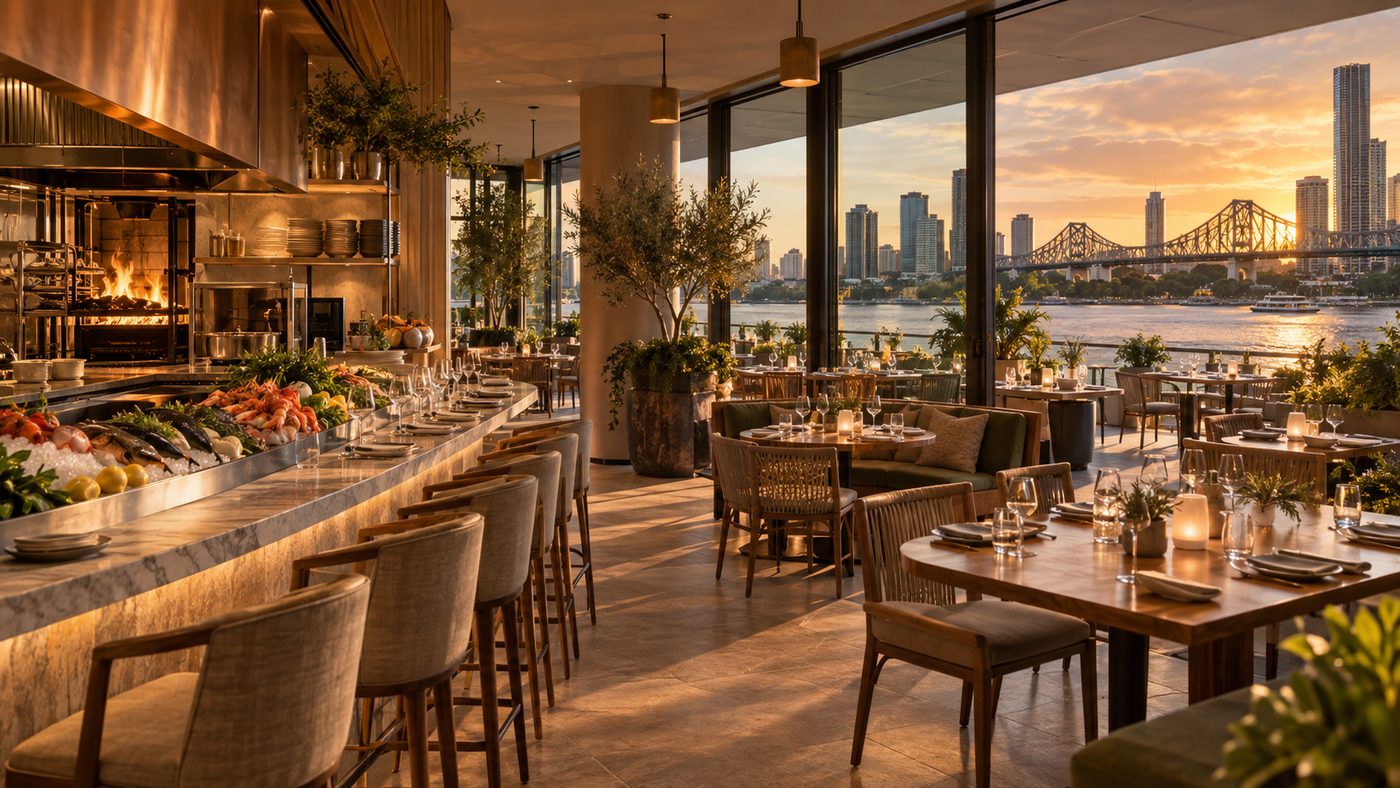 Seafood and grill counter at Lowtide