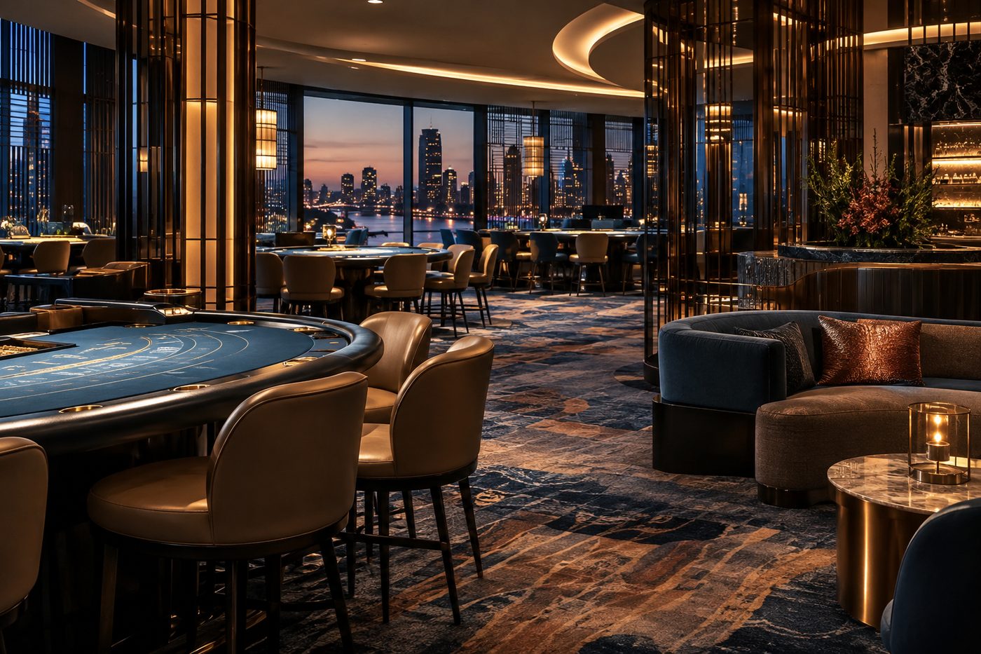 Table-game area inside Iqtanfelbus's physical casino